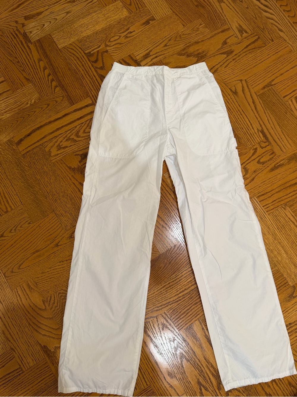 Leset White Cargo Pants